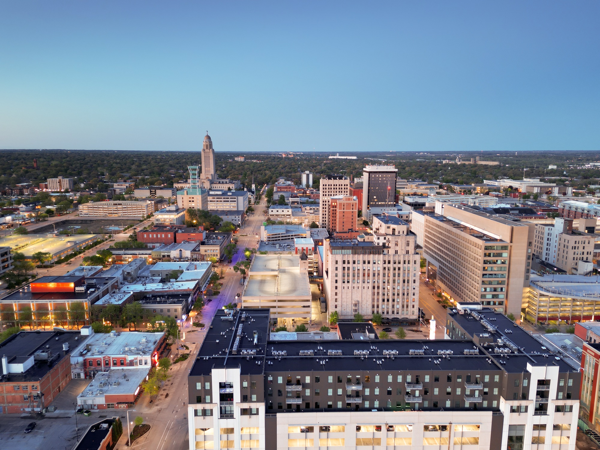 Lincoln, Nebraska, USA Downtown City Skylin