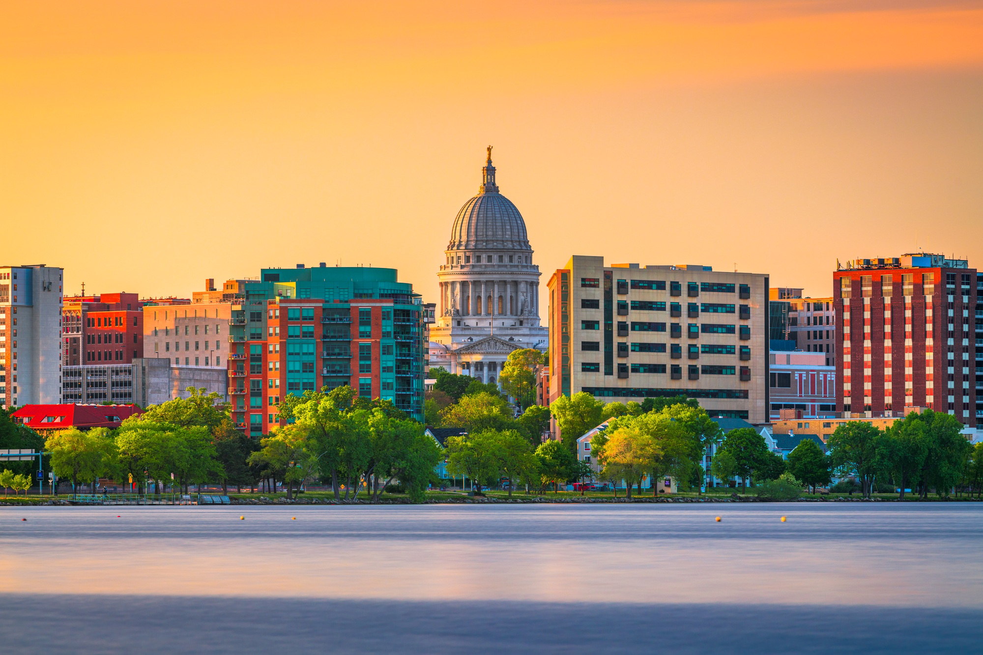 Madison, Wisconsin, USA Downtown Skyline