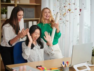 Businesswomen Celebrating Success