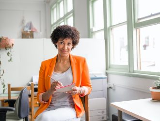 Portrait of young businesswoman